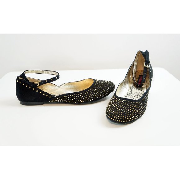 Material Girl Shoes - Material Girl Ballet Flats w Ankle Strap
